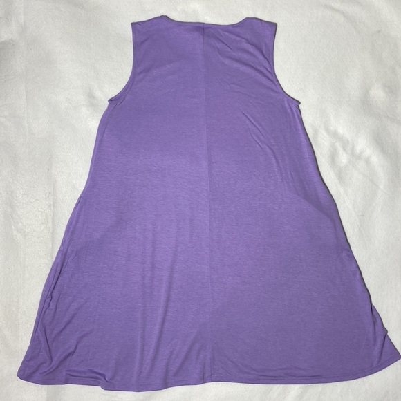ZENANA PREMIUM Sleeveless Dress. Side Pockets. Lavender. Medium. - Picture 2 of 6